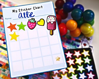 Editierbare Sticker-Chart-Belohnung | Aufgaben der Hausarbeit für Kinder | Aufkleber-Diagramm für den Musikunterricht