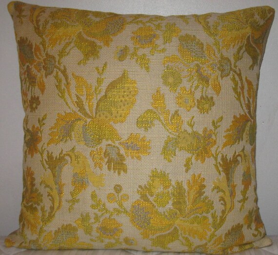 Floral Decorative Pillow Cover In 24x24 In Ivory Etsy