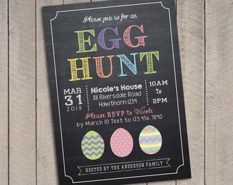 Egg hunt invitation / Easter egg hunt invitation / Easter egg hunt invite / Easter Egg Hunt Printable / Egg hunt invite
