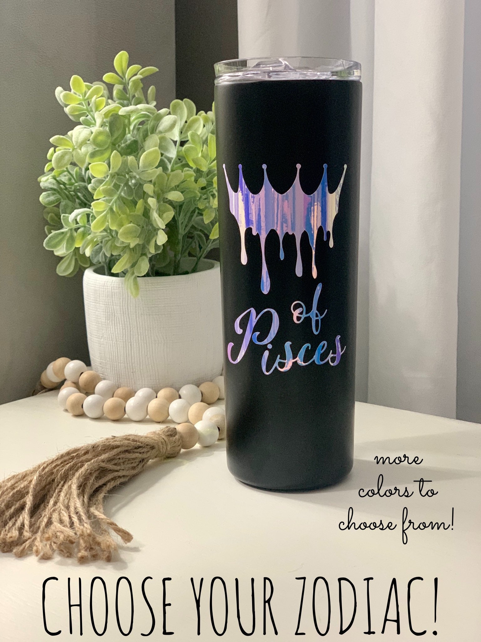 Zodiac Sign Aries Tumbler Cup Astrological Cup Constellation Skinny Tumbler Galaxy Water Bottle 20oz Skinny Tumbler Zodiac Tumbler
