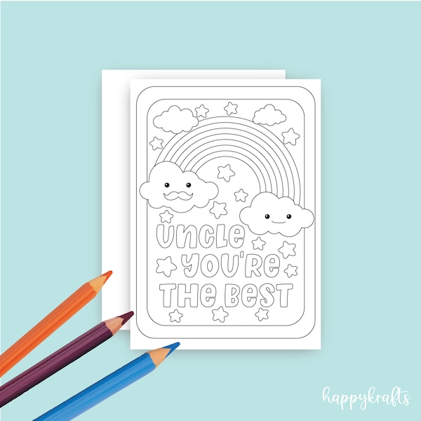 Uncle Coloring Page - Etsy