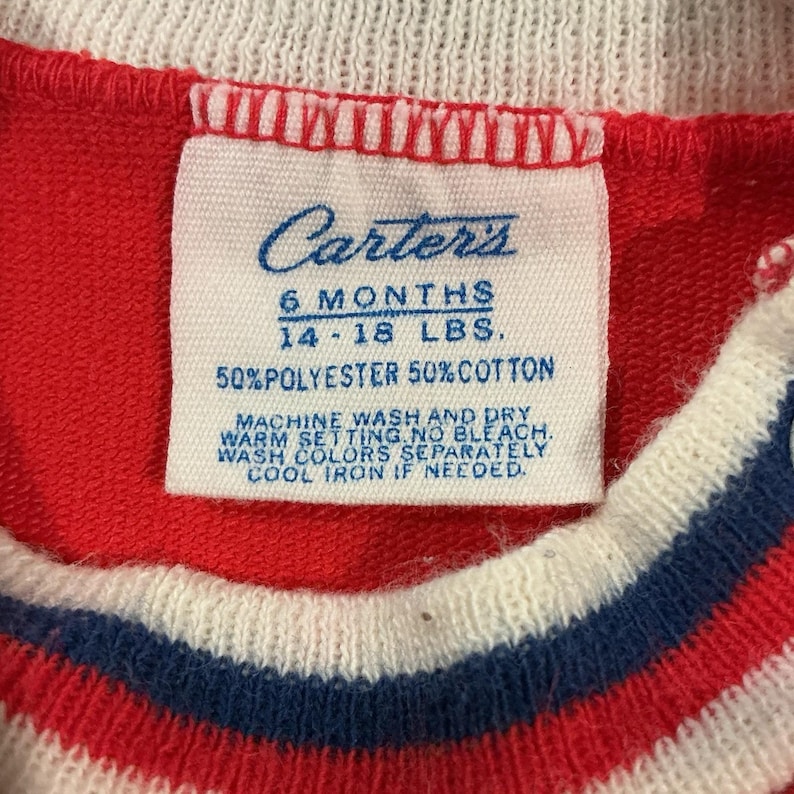 Carters Vintage Jumper Mono deportivo de una pieza, estilo retro de los años 80, para bebé, talla 6 M imagen 4