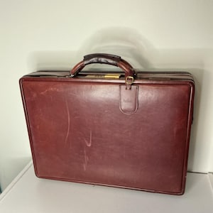 Vintage Hartmann Leather Belting Hard-side Brown Attache Briefcase 18x13x4 Used