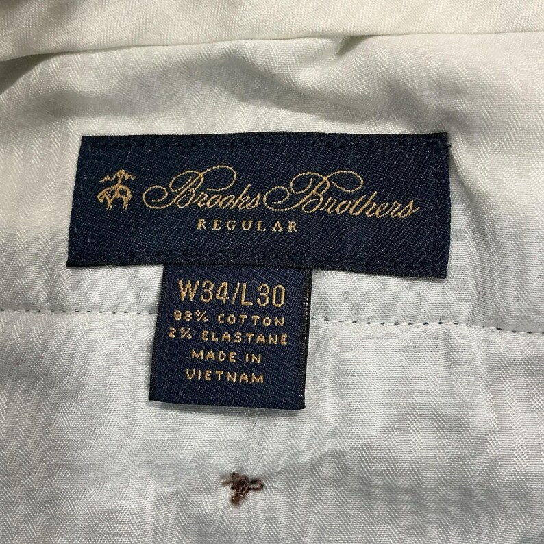 Vintage Brooks Brothers Hudson Mens Blue Embroidered Dog Corduroy Pants 34 X 30 image 5