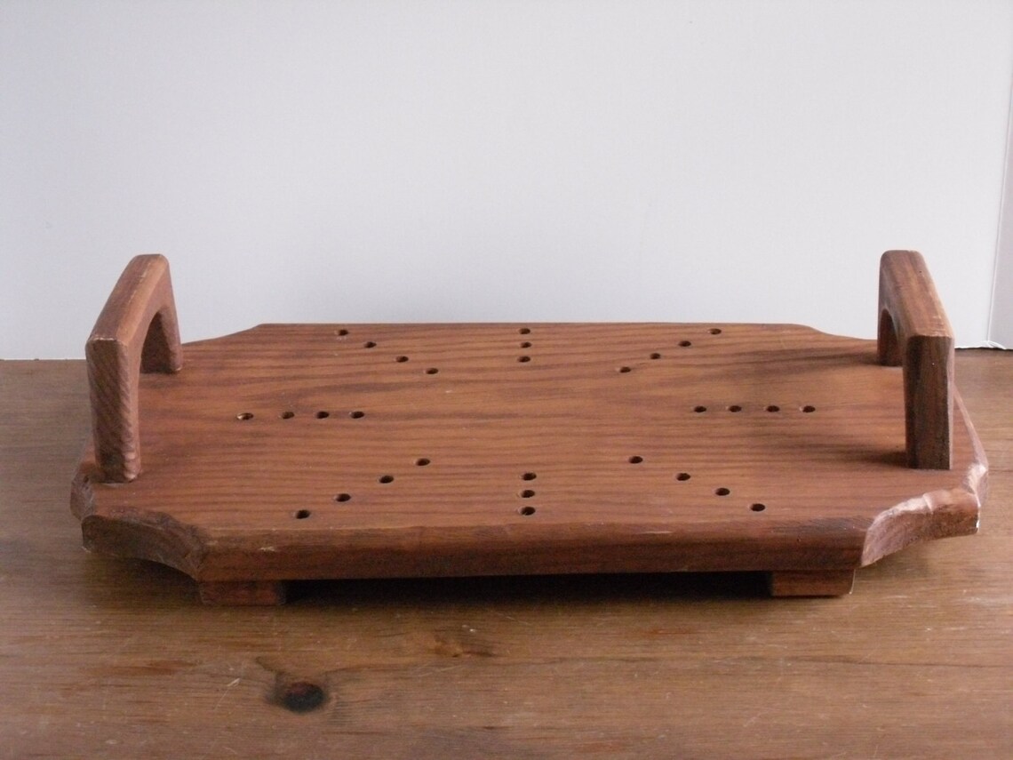 25 OFF SALE Vintage Casserole Carrier Carry Tray Table Wooden Etsy