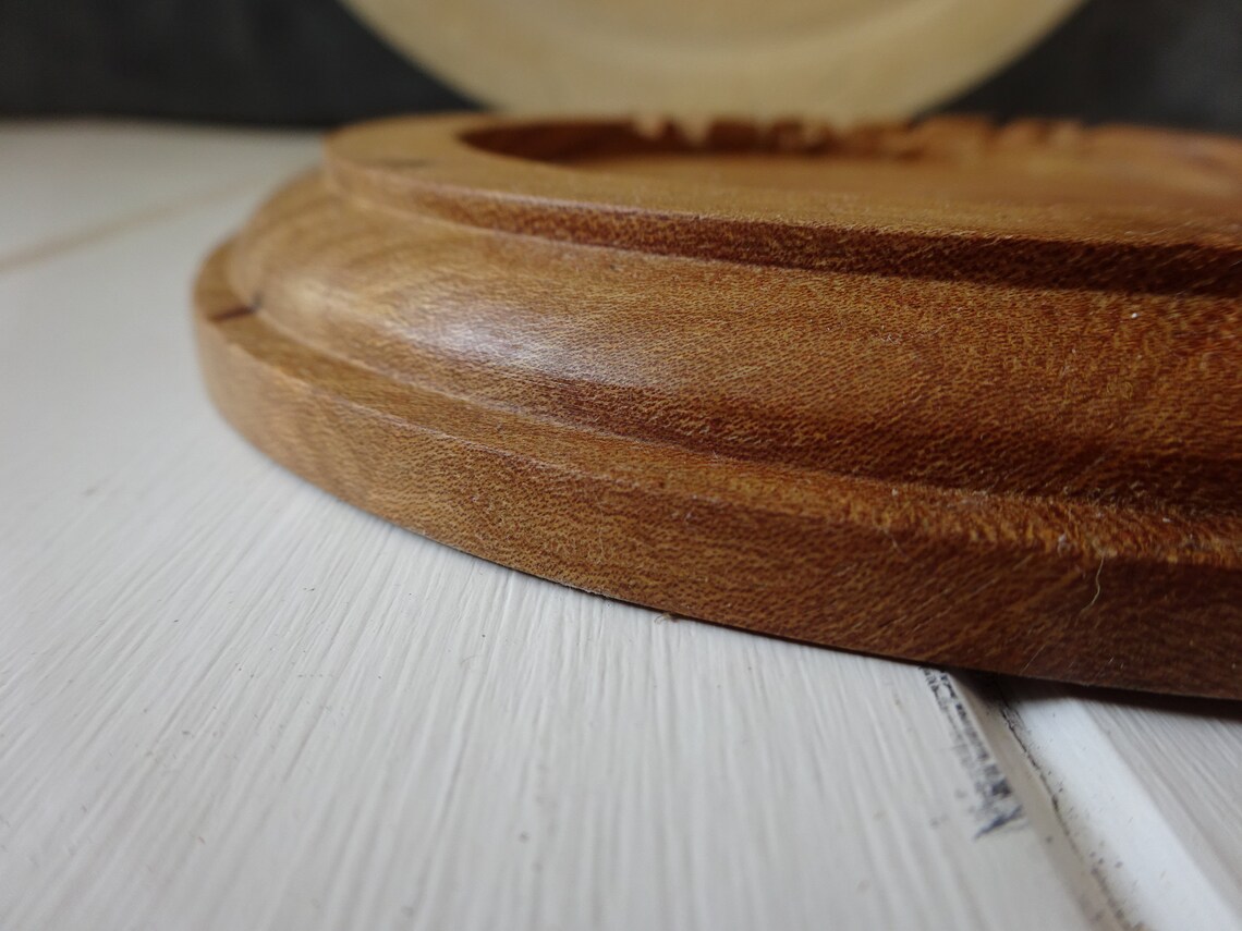 Vintage Hand Carved Oak Wooden Teapot Stand Rare Unused Etsy