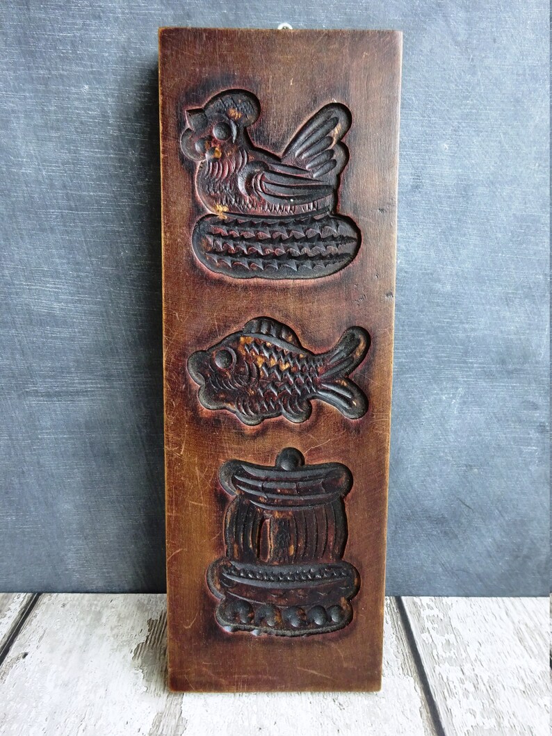 antique wooden cookie molds