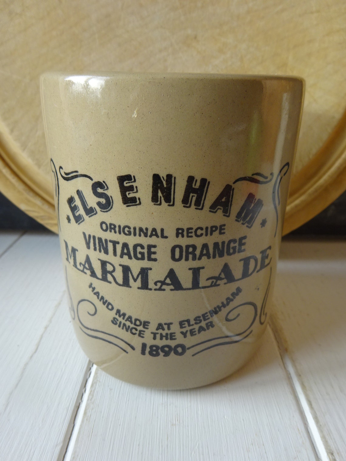 Large Vintage Elsenham Orange Marmalade Preserve Pot Stoneware Etsy