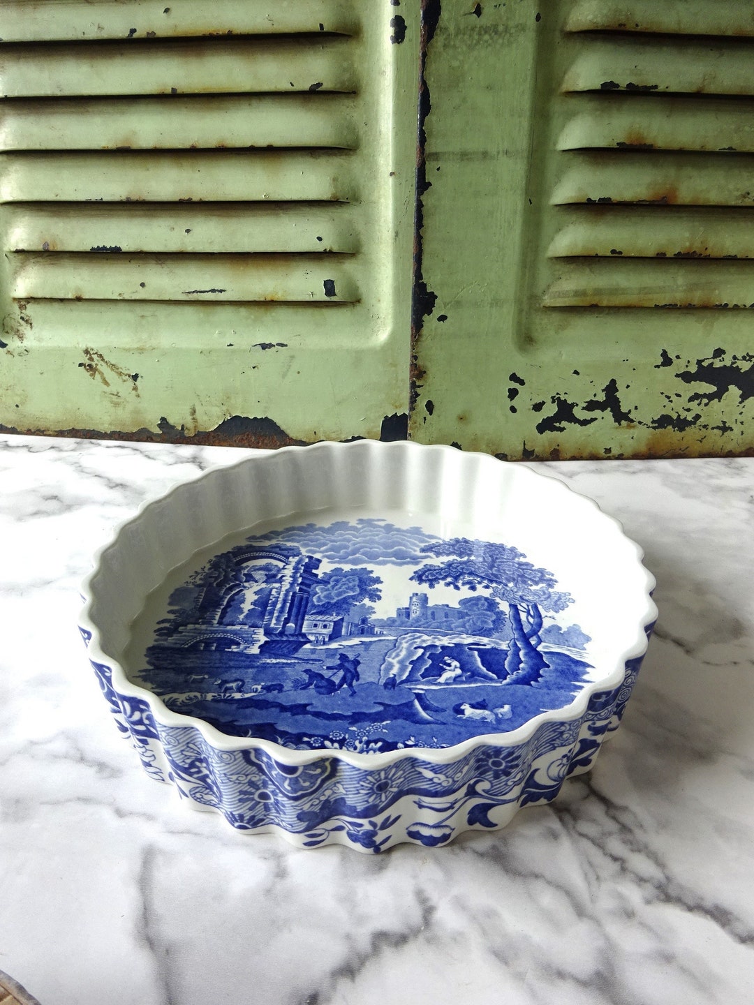 Spode Blue Italian Quiche Dish Oven to Table Etsy