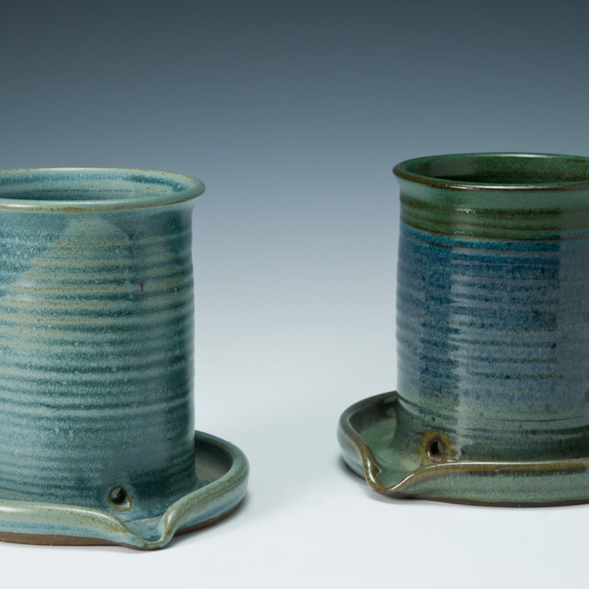 Blue & Green Wheel Thrown Pottery Sink Caddy
