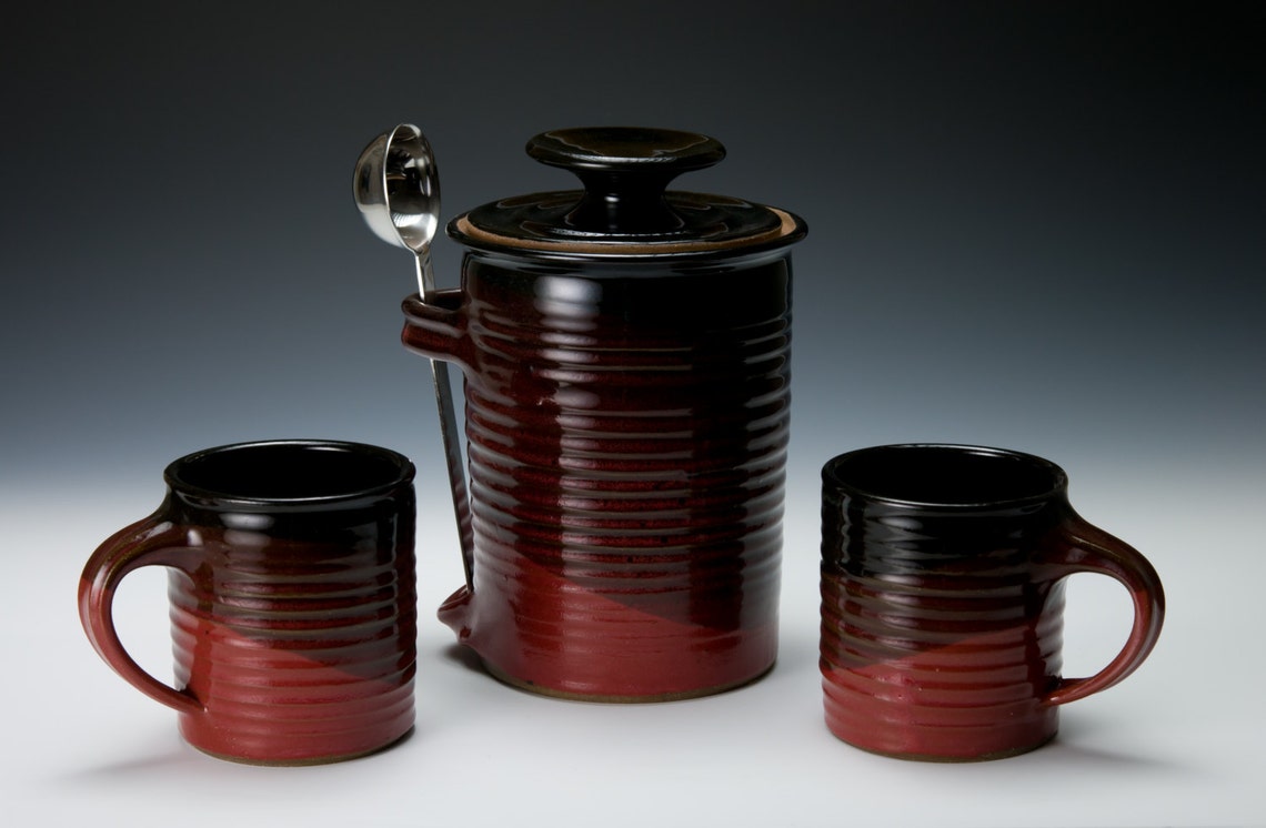 Lidded Coffee Jar With Coffee Scoop Etsy