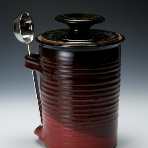 Lidded Coffee Jar With Coffee Scoop Etsy