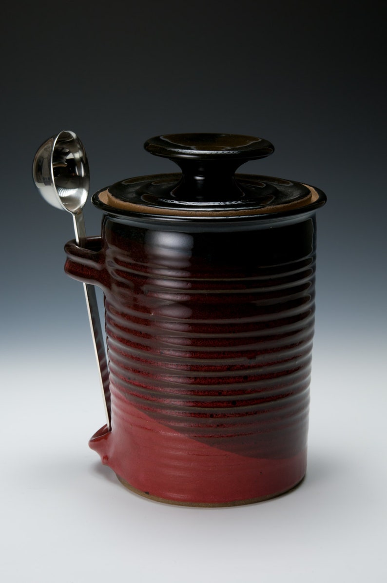 Lidded Coffee Jar With Coffee Scoop Etsy