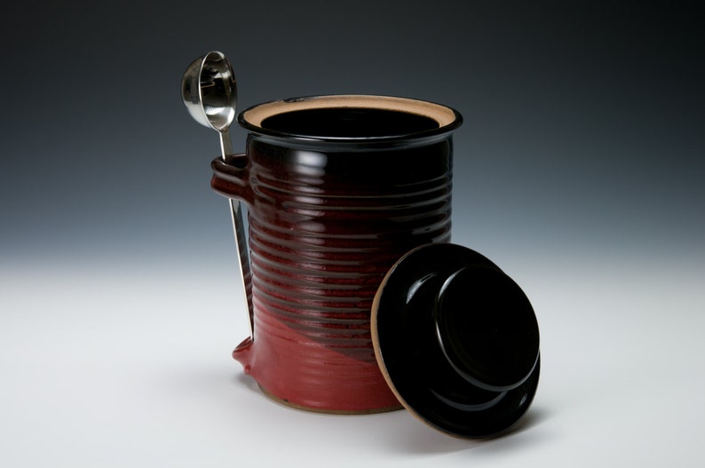 Lidded Coffee Jar With Coffee Scoop Etsy