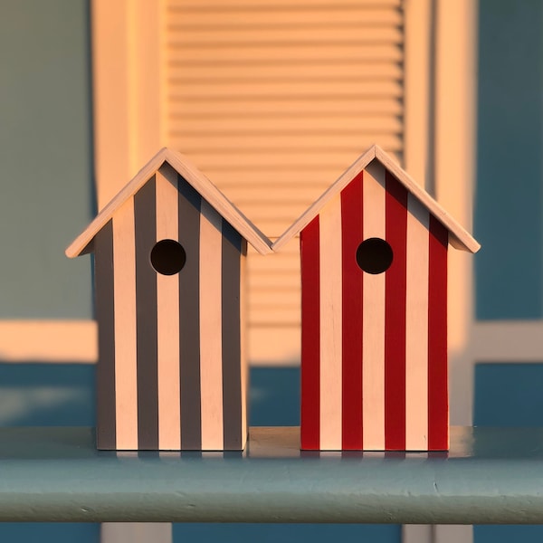 Miniatuur houten hutten, huis aan zee, shabby chique hutten, houten hutten, huis aan zee, maritieme decoratie, nautische stijl