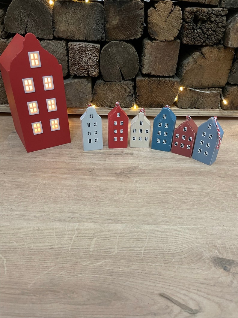 Wooden Handmade Xmas decorations, Wooden Xmas Tree, Advent Calendar, Xmas tree ornaments decorations, Xmas tree toppers, Amsterdam houses image 8