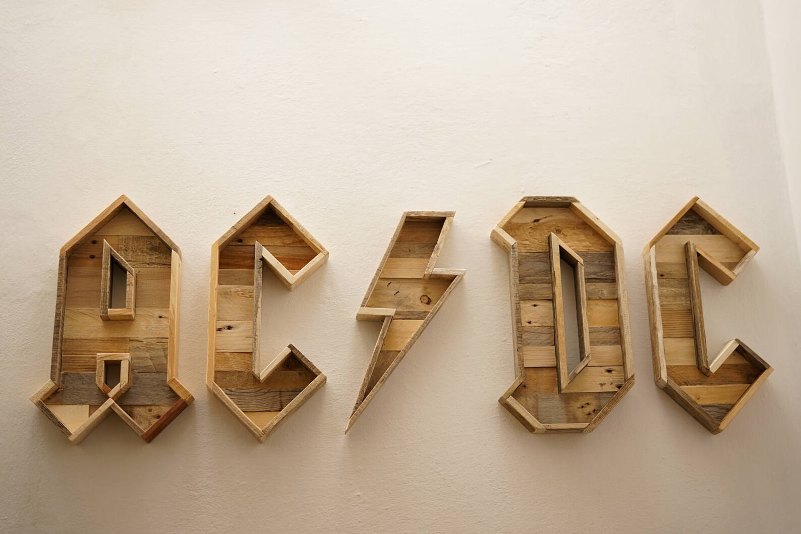 AC/DC Wooden Logo Wooden Sign Wooden Letters Wall Sign - Etsy