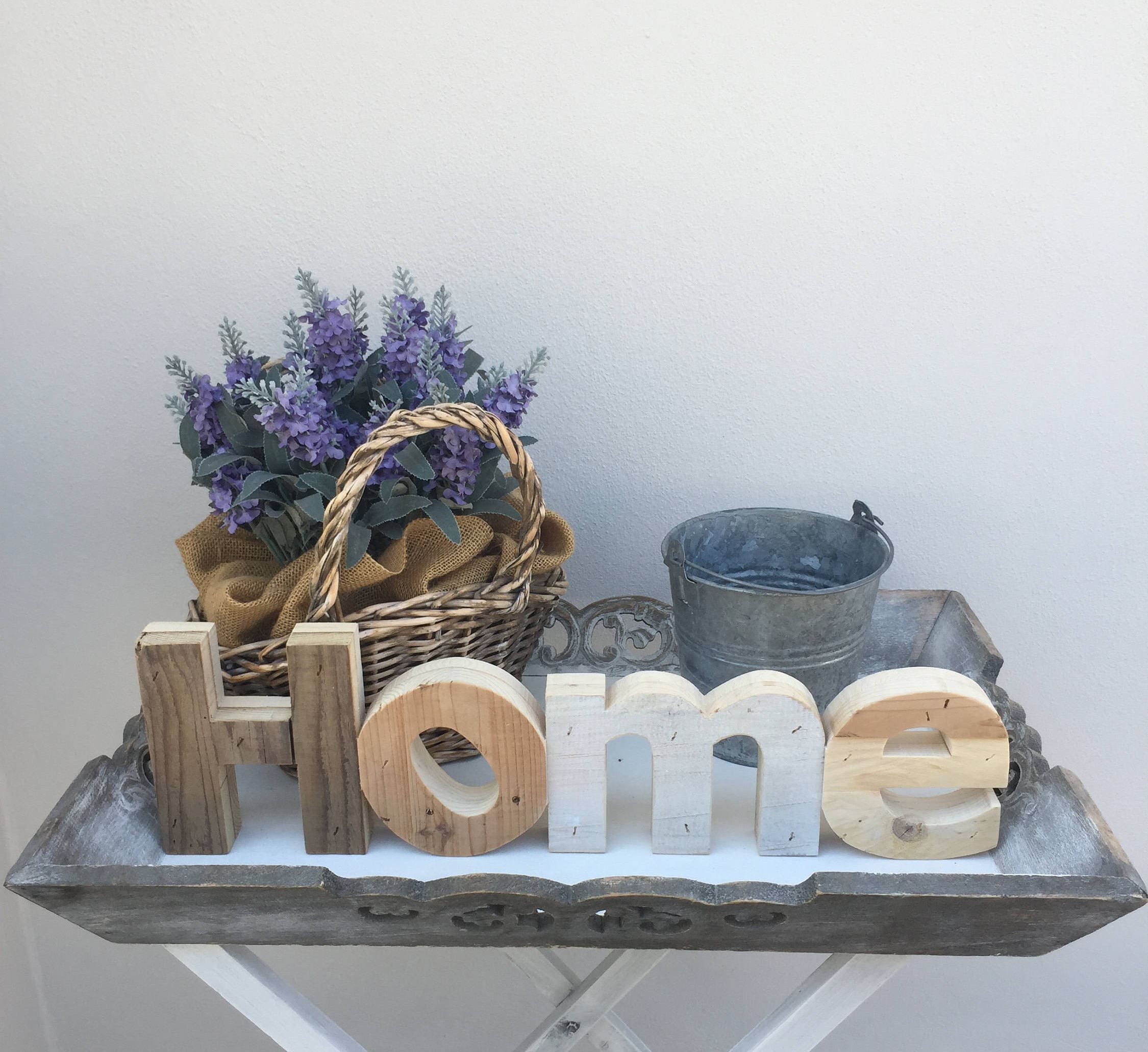 Lettere Decorative In Legno 'Home' - Altezza 15 Cm, Per Decorazioni Fai Da Te, Matrimoni O Natale - 5