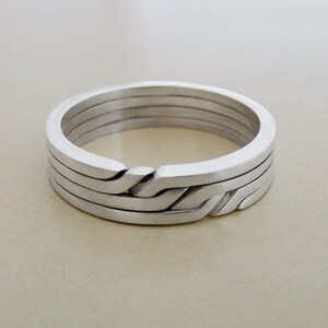 RONRING 4 - 4 Band Puzzle Ring - Silver or Gold