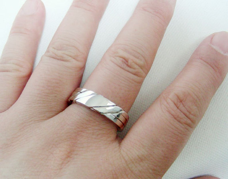 AXIS Unique Puzzle Rings by PuzzleRingMaker Sterling Etsy