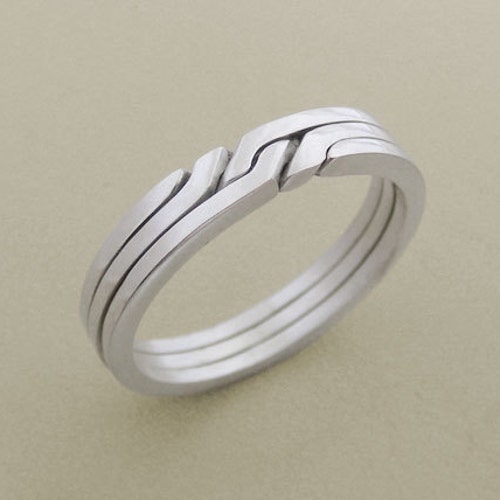 SIXTH SENSE 6 Band Puzzle Ring Silver or Gold Etsy