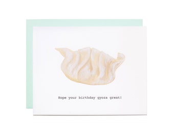 Gyoza 'Hope your birthday gyoza great!' card