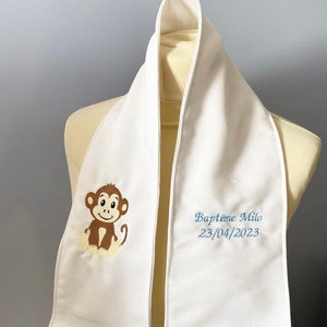 Personalized civil baptism sash