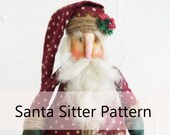 Instant Download E-pattern Folk Art Santa Claus Doll Pattern Garland Painting Tutorial Christmas Primitive Holiday
