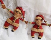 Instant Download E-pattern Folk Art Santa Claus Doll Pattern Christmas Garland Primitive Holiday