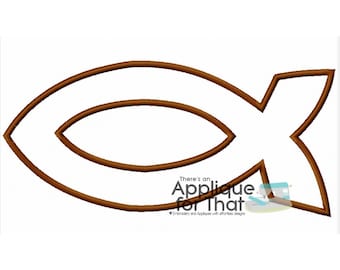 Ichthys (Christian Fish) Applique Design