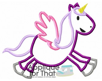 Unicorn Pegasus Applique Design