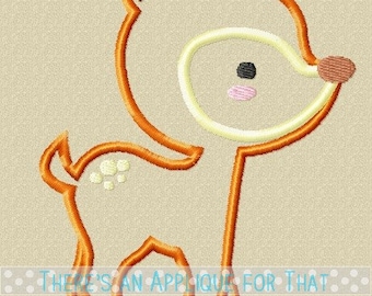 Cute Fawn Applique Design