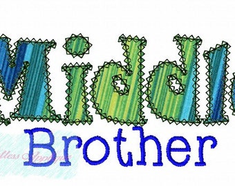 Middle Brother Applique Design