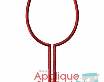 Wine Glass Applique Design