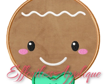 Gingerbread Boy Head Applique