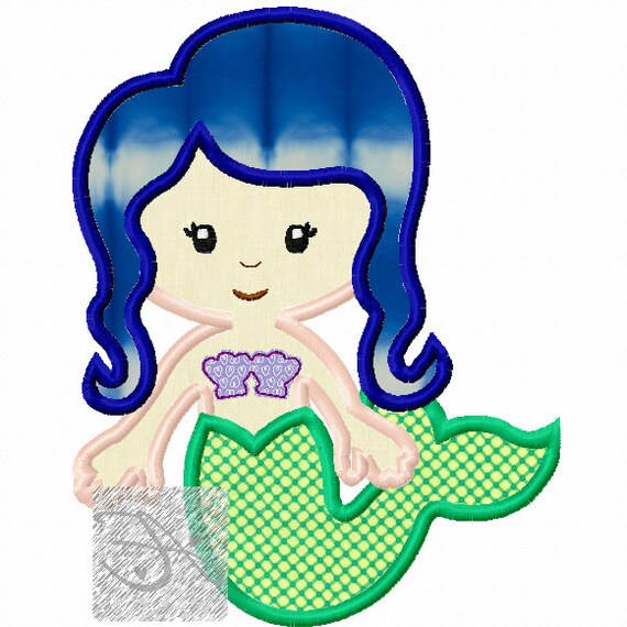 Buy 2 Get 1 FREE Mermaid Applique Design Etsy