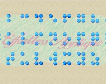 Braille Alphabet Applique Design Buy2Get1