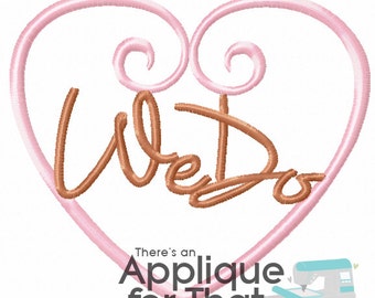 We Do Marriage, Wedding Applique Design