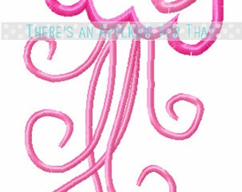 Heart Jelly Fish Applique Design