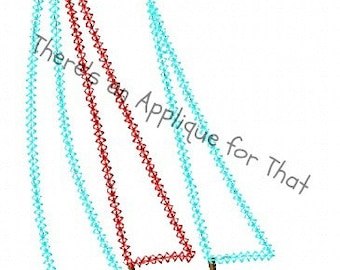 Vintage Sail Boat Applique Design