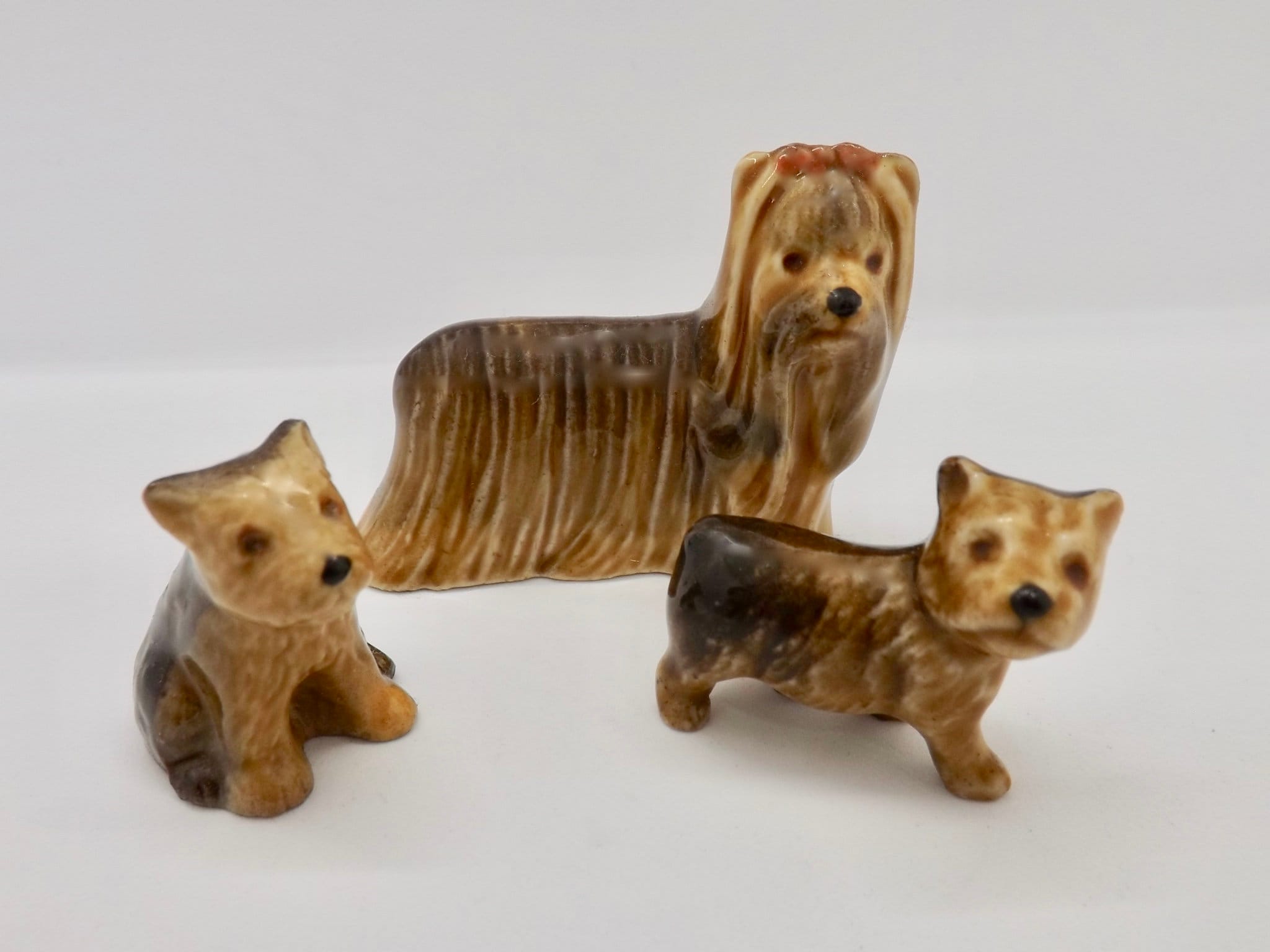 Wade Rare Yorkshire Yorkie Mother and Puppies  Set of Three (Perfect)