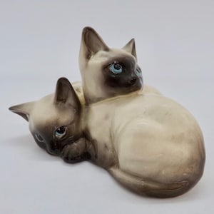 Par de gatos/gatinhos siameses Beswick vintage, década de 1950 (perfeito)