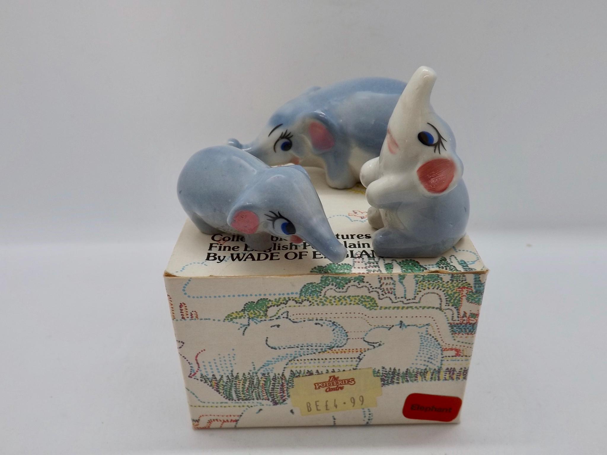 Wade Happy Family Elephants Set 1984-87 With Hard to Find 3rd 