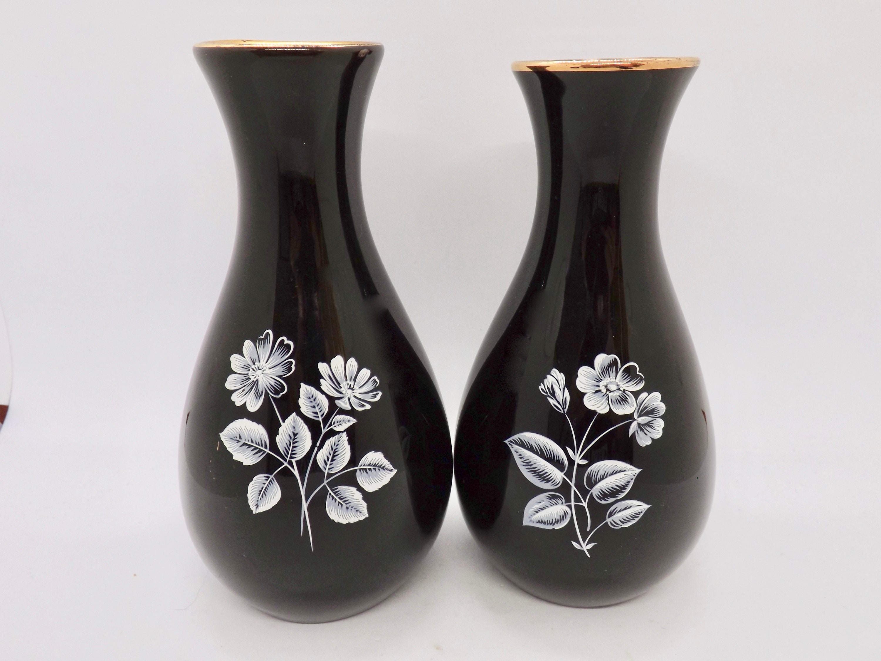 花瓶・フラワースタンド FRGMT M'Quve's Vase Black Whit Amazon.com: Checkered Vase for Flowers, Decorative White Black