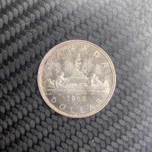 1962 Canadian Silver Dollar, Tape Toner, Estate coin