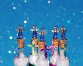 Juego de 5 botellas de la bendición del ángel de la guarda, miniatura botellas, botellas de la poción