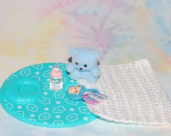 Silicone play mat set, nap pad for mini baby. Doll NOT included.