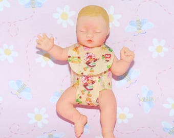 One Strawberry Diaper with bib for silicone Mini Baby