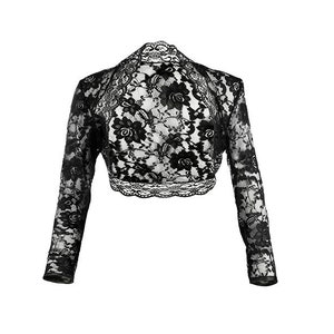 Black Lace Bolero Straight Sleeve