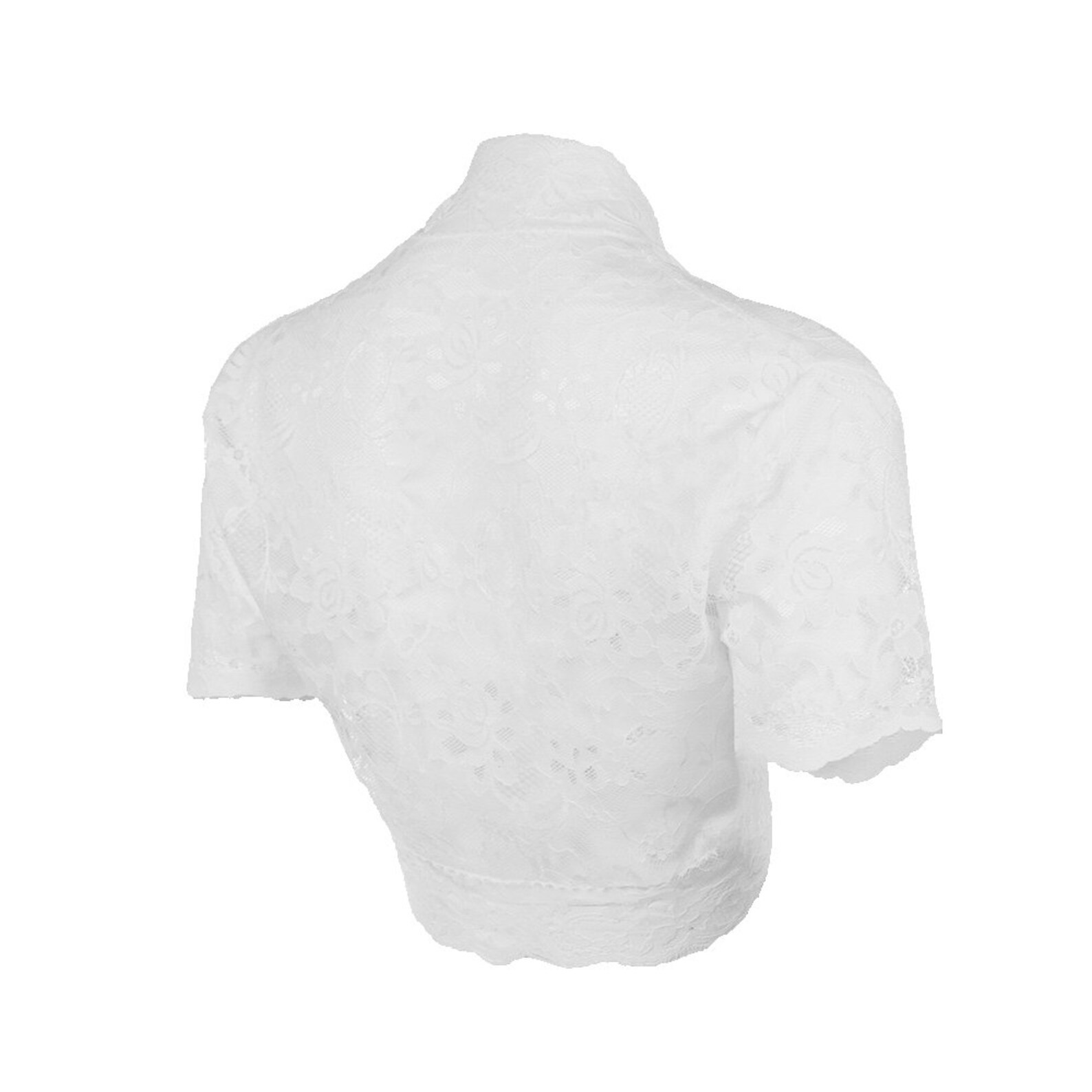 Ladies White Lace Short Sleeve Bolero Shrug Jacket Sizes 426 Etsy UK